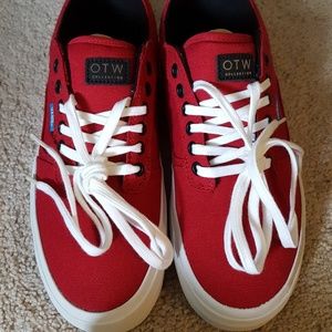 Vans red OTW lace up sneakers